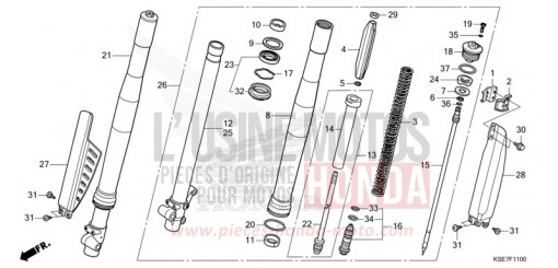 GABEL, VORNE CRF150RBN de 2022